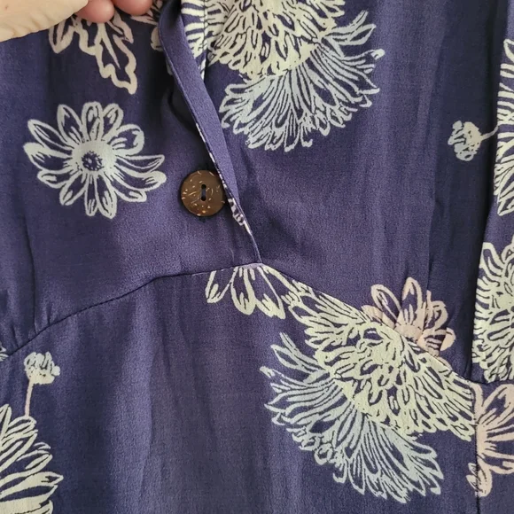 Free People blue floral mini dress size S - Picture 4 of 5